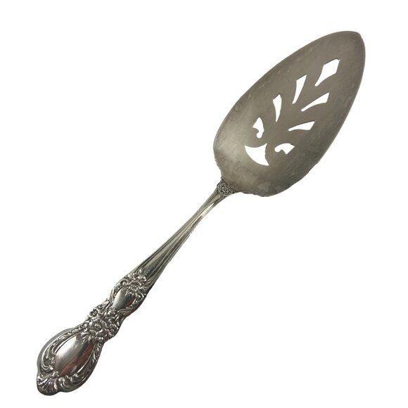 Vintage Rogers Bros Heritage Dessert Cake Pie Slicer Server Silver Plate 8.5" - Picture 1 of 8